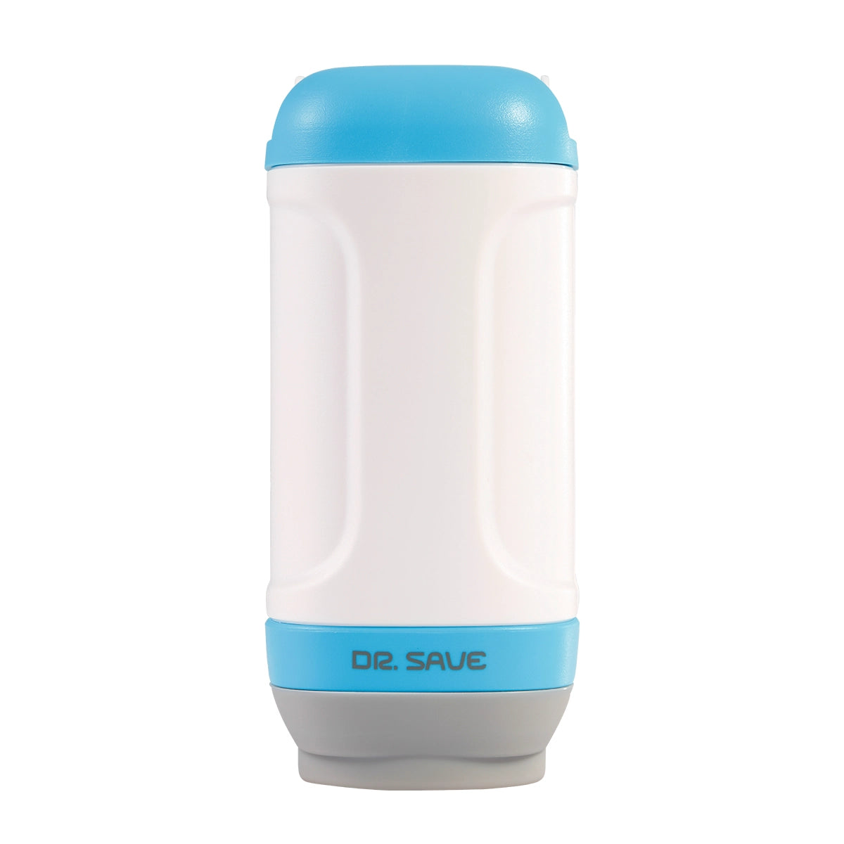 DR. SAVE UNO VAC202 blue and white mini vacuum pump front view