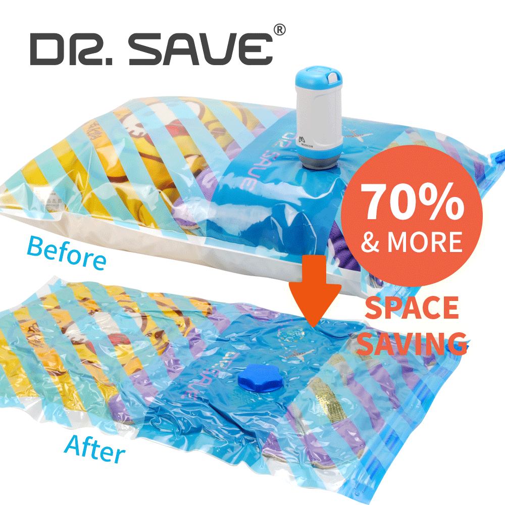 4 Pack Clothes Storage Vacumm Bags Travel Set