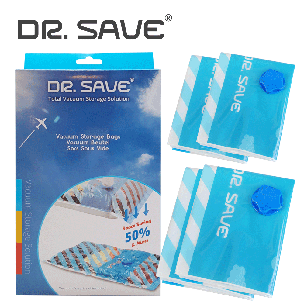 4 Pack Clothes Storage Vacumm Bags Travel Set